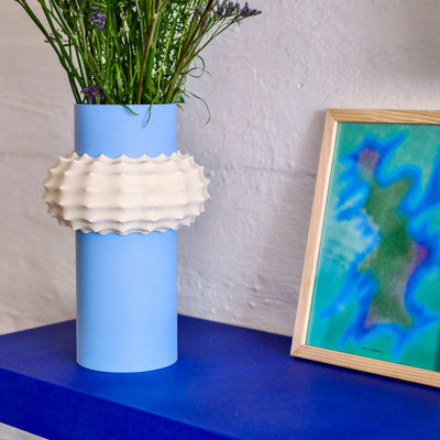 POP Modular Vase Blue Light and Cream