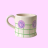 Smiley mug cream & green - Re-leaf
