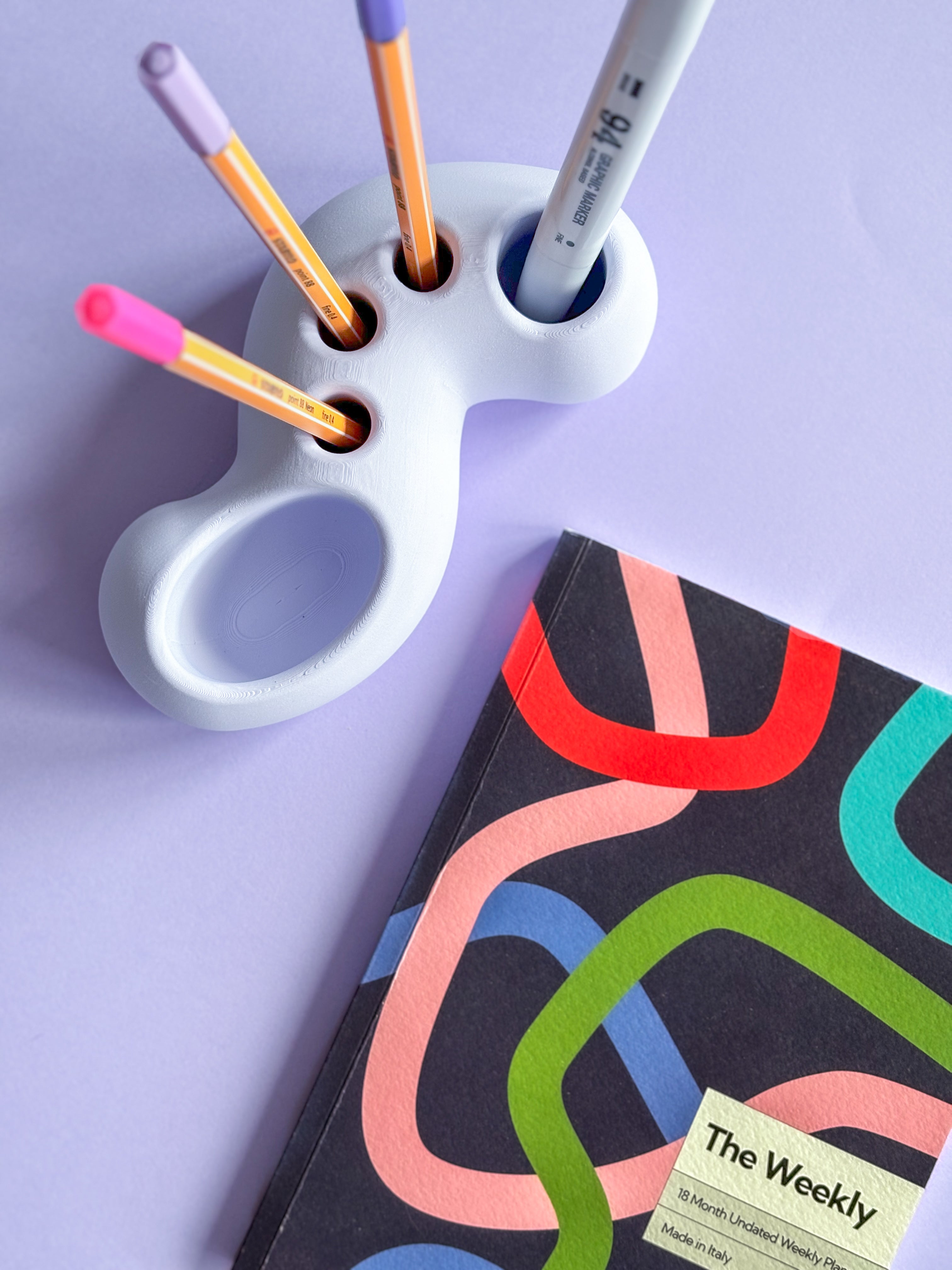 Swirl Pencil Holder - Violet