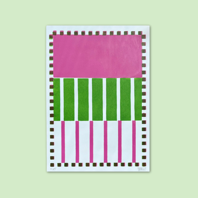 Magenta & Green Screen Print