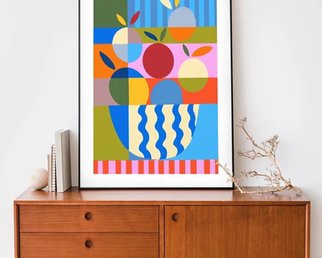 Re-leaf Block Mandarines A3 print Teresa Rego
