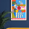 Re-leaf Block Mandarines A3 wall print Teresa Rego