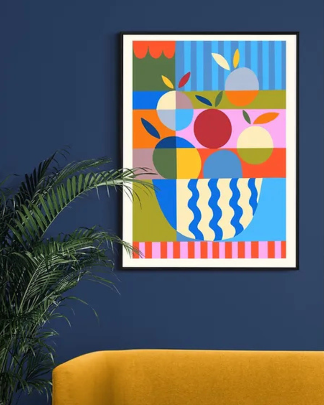 Re-leaf Block Mandarines A3 wall print Teresa Rego