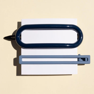 Byron hair clip in navy - Re - leaf