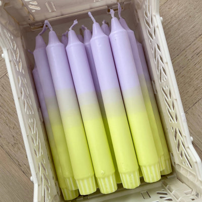 Lilas/lime Taper Candle - Re - leaf