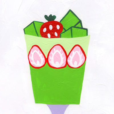 Matcha Strawberry Parfait Print - Re - leaf