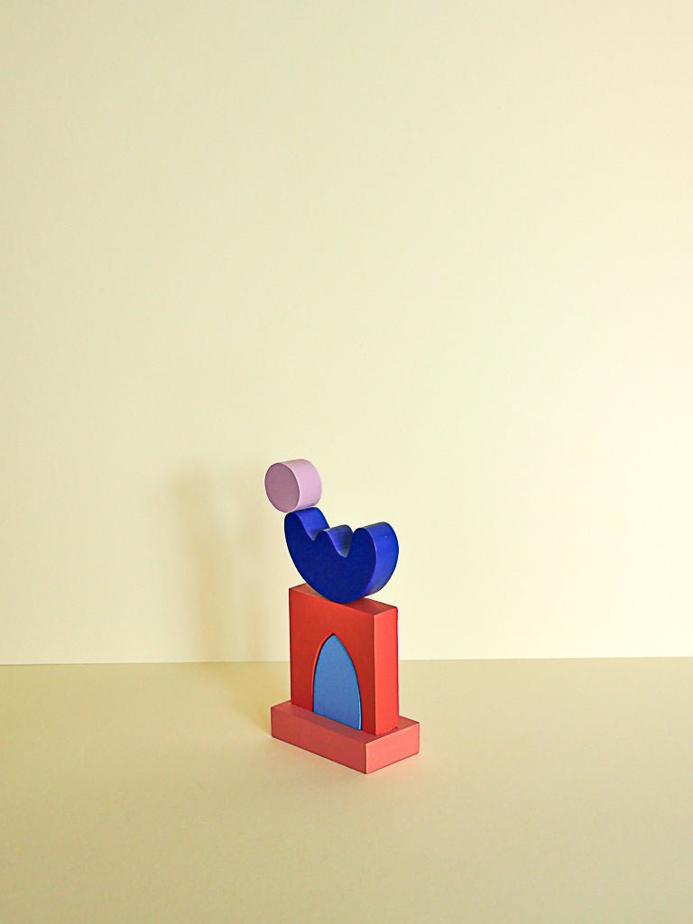 Mini Mem – Handmade Memphis - Inspired Wooden Sculpture - Re - leaf