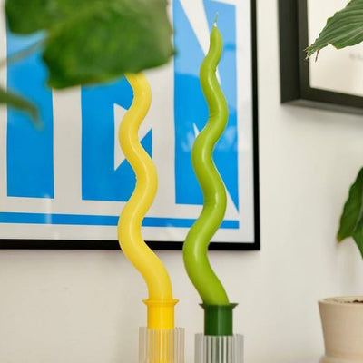 Ripple candle yellow - Re - leaf