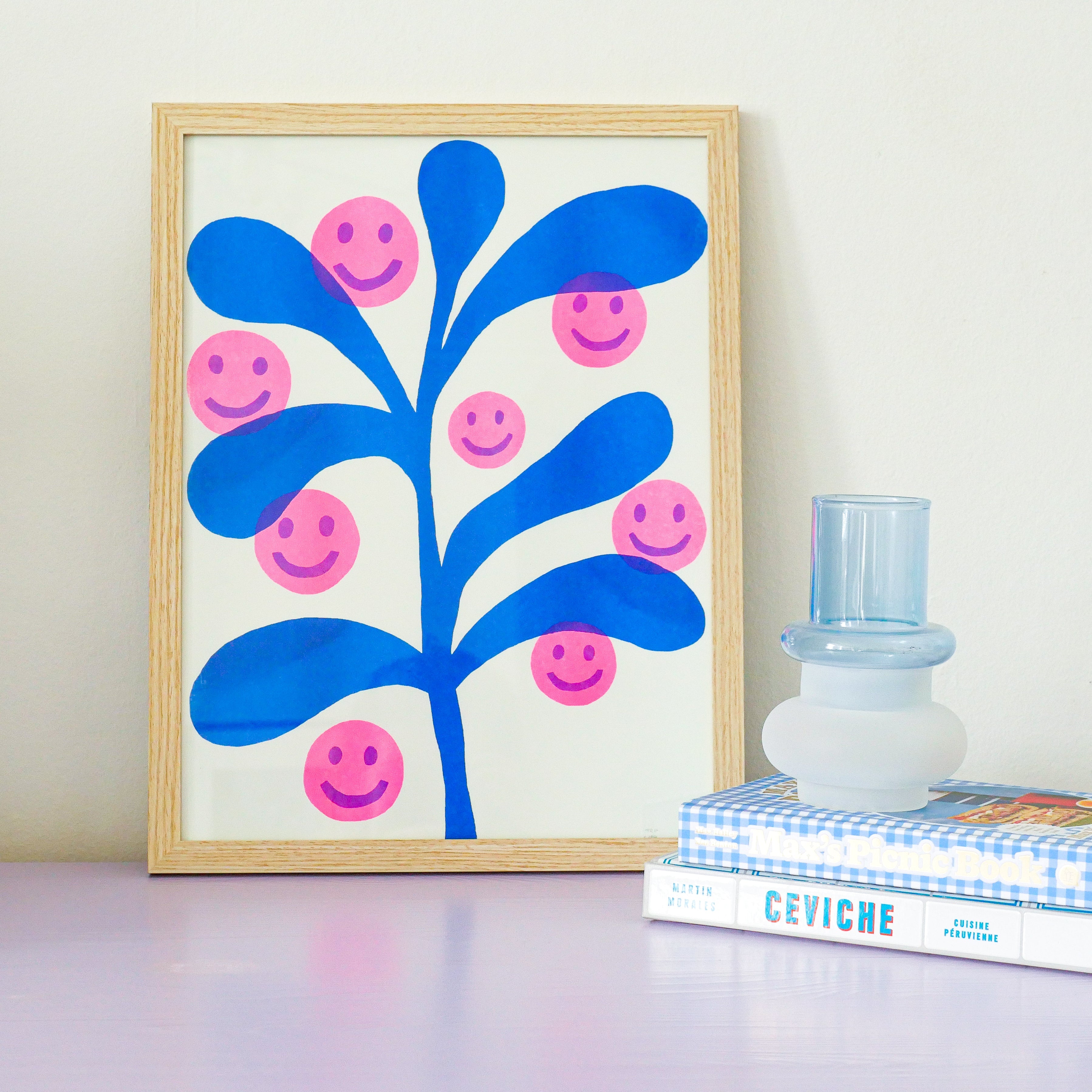 Grow Yourself Happy in pink Prints Tropical Scandinavia