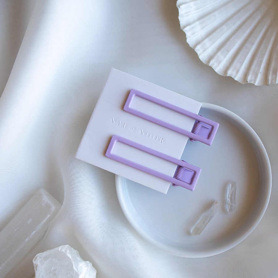 Lu Lu hair clip in lilac clips Nat + Noor
