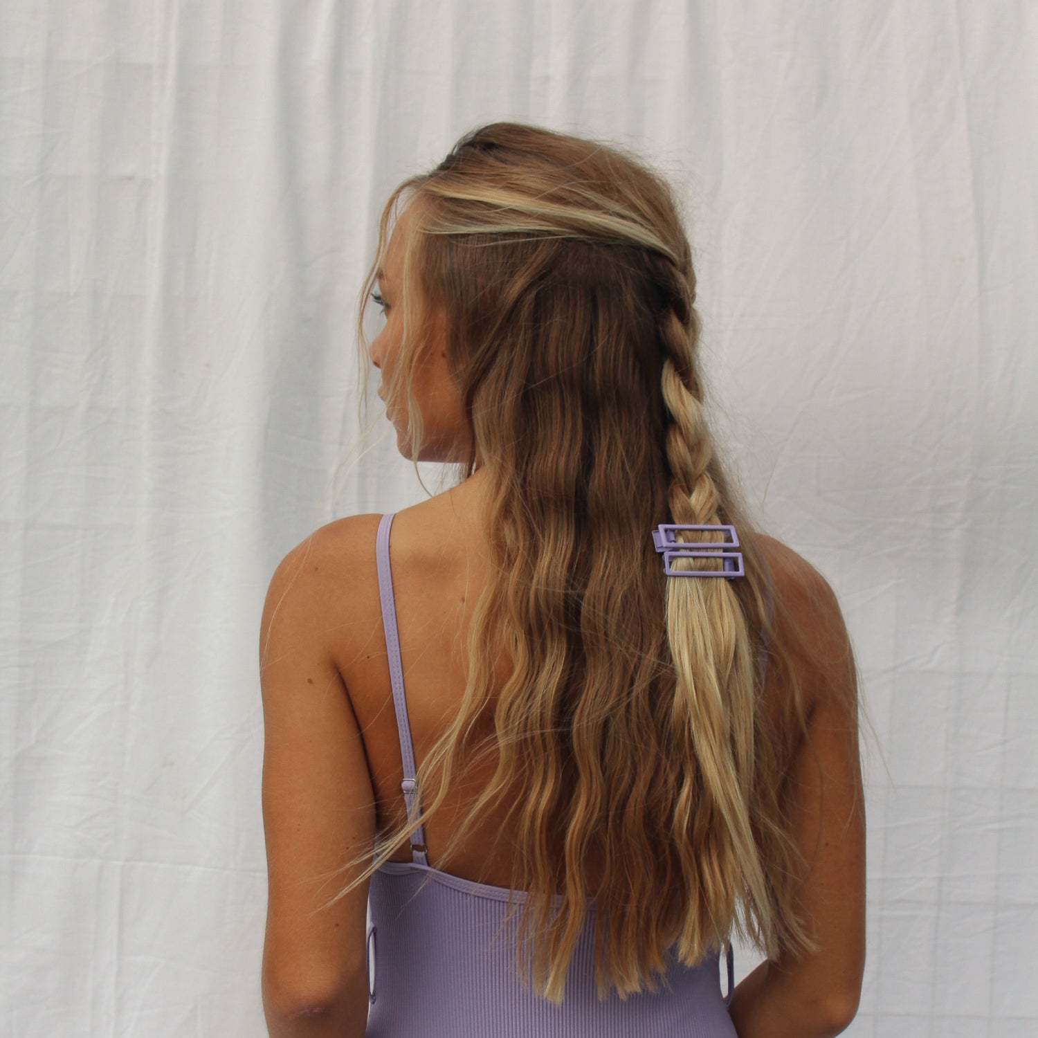 Lu Lu hair clip in lilac clips Nat + Noor