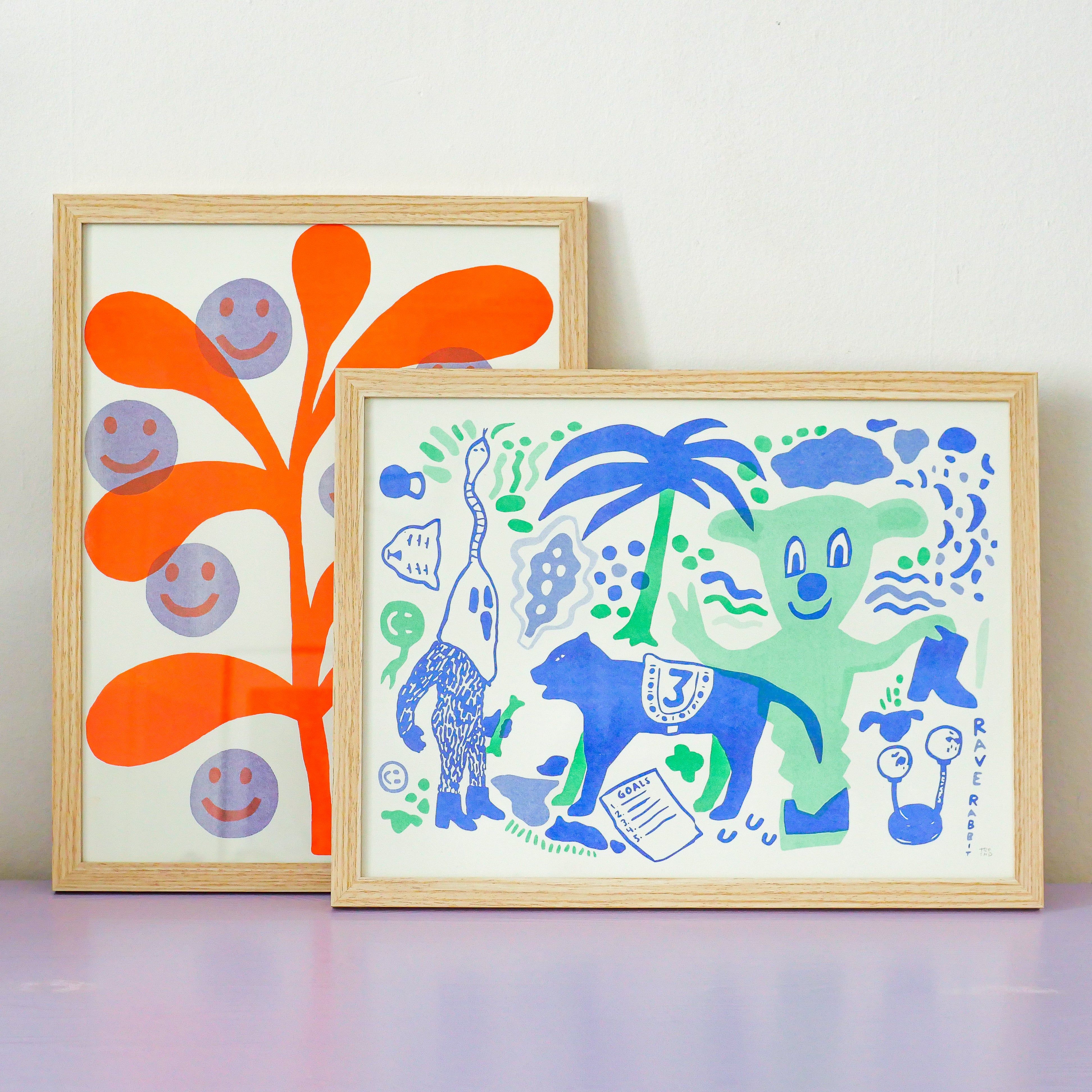 Rave rabbit Prints Tropical Scandinavia