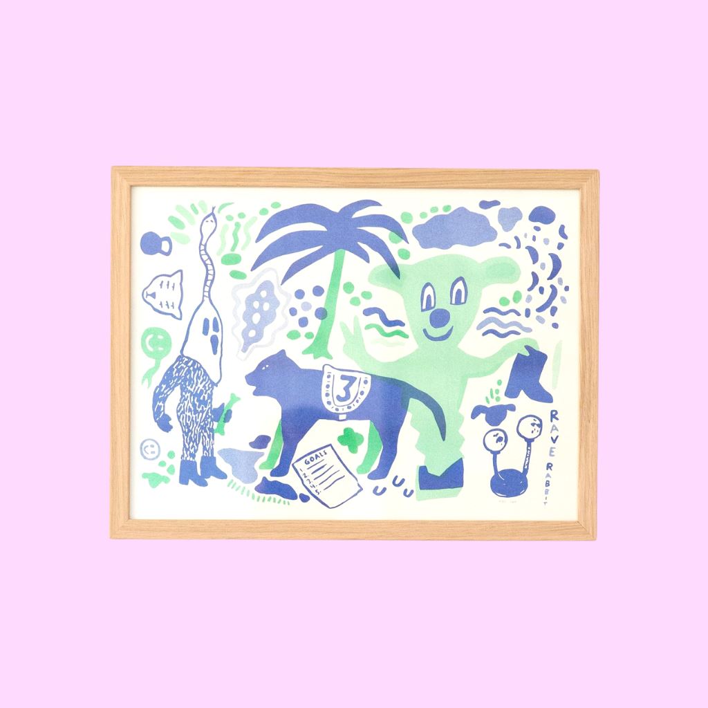Rave rabbit Prints Tropical Scandinavia