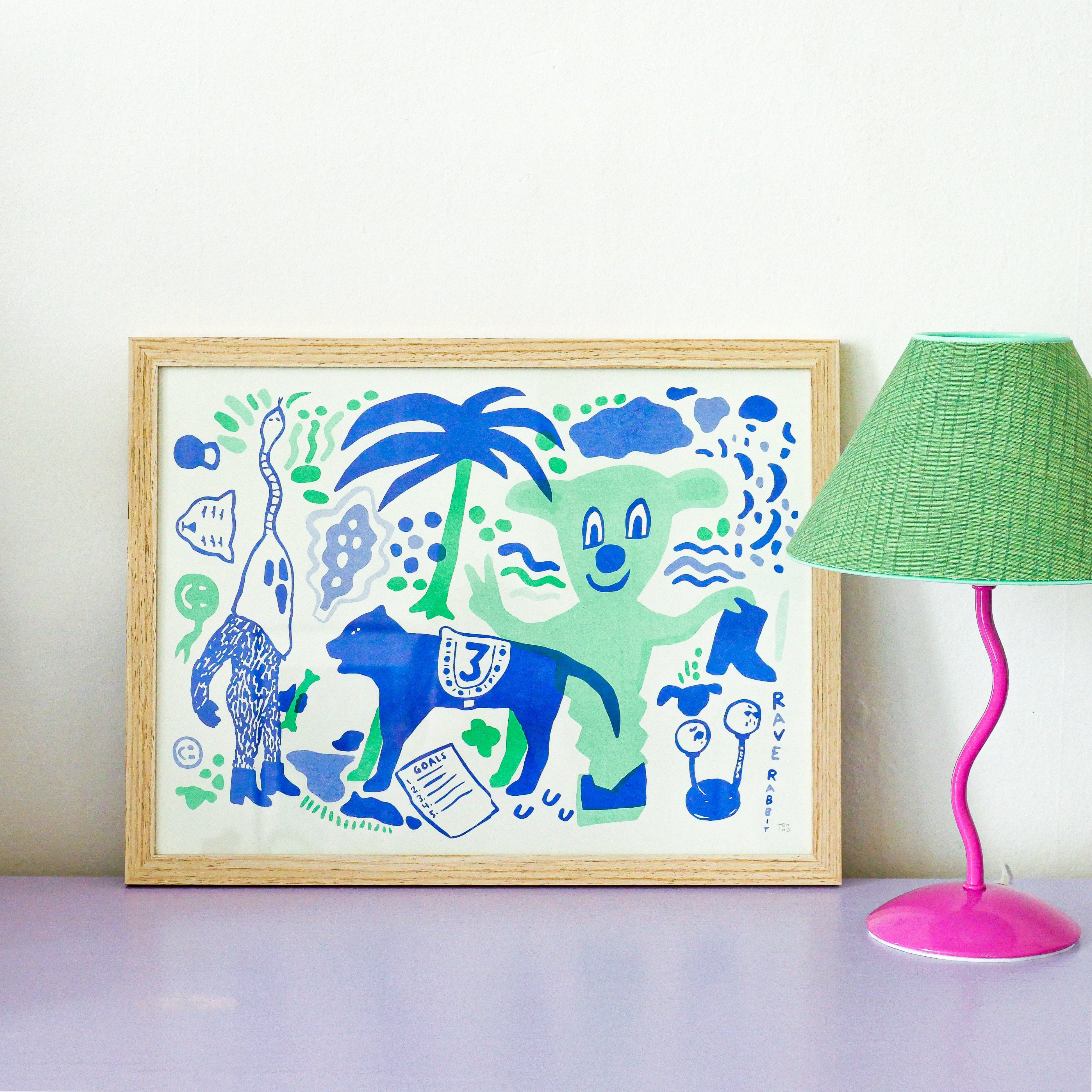 Rave rabbit Prints Tropical Scandinavia