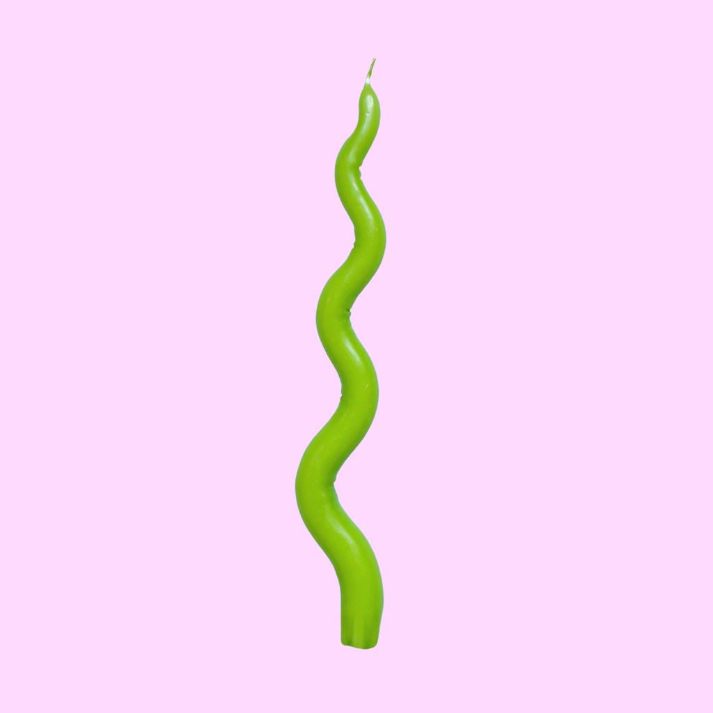 Ripple candle lime green Decorative candles Viisiionss