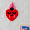 Sacred Heart Wall Tapestry - Red & Pink