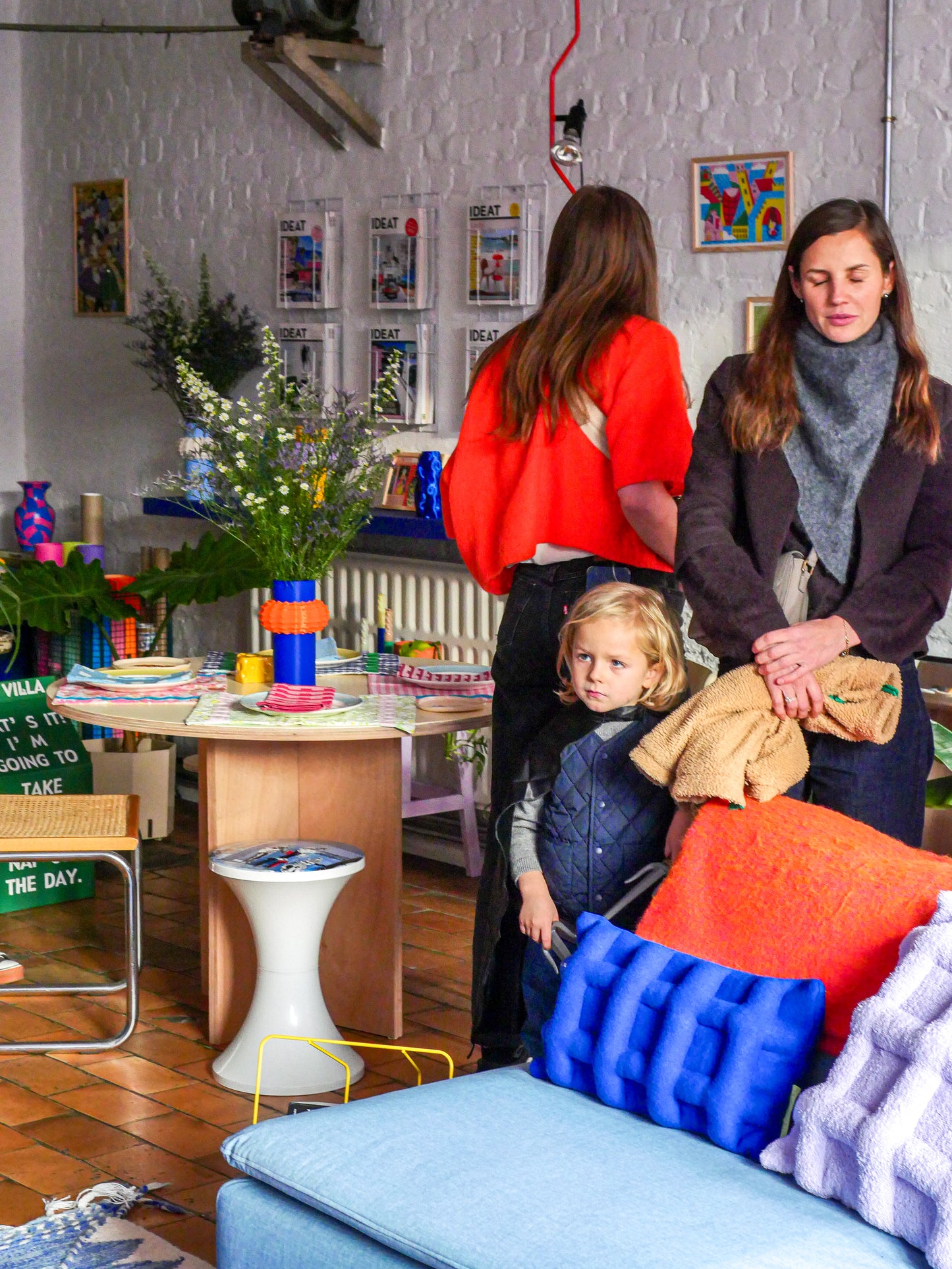 Grid Pillow Ultramarine