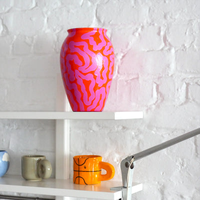 Pink Flame Vase