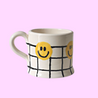 Smiley mug cream & black