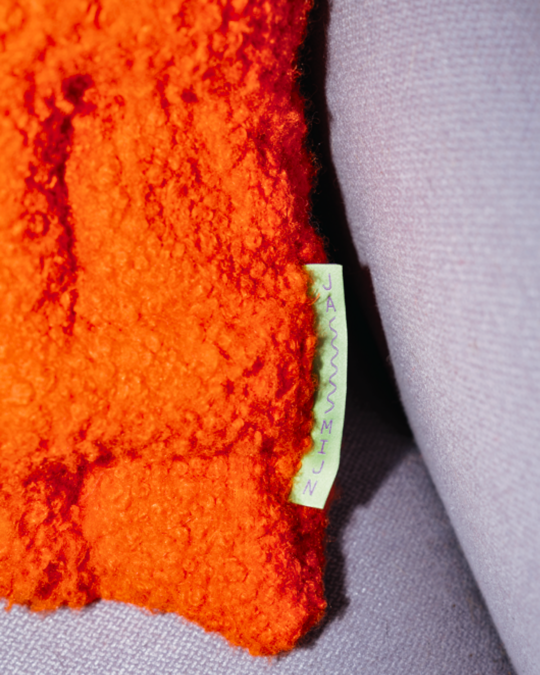 Grid Pillow Tangerine