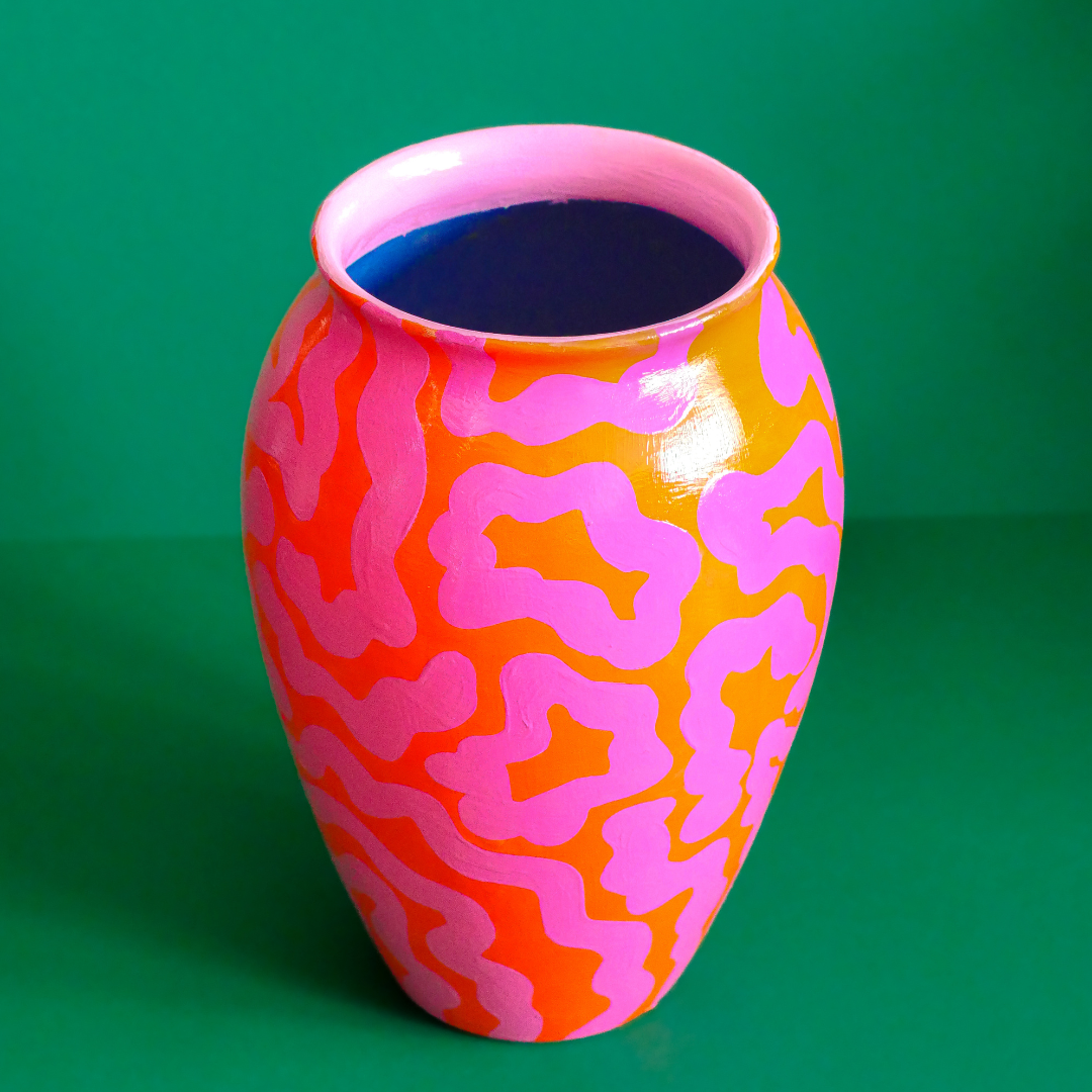 Pink Flame Vase