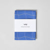 Blue Wavy Check Tea Towel