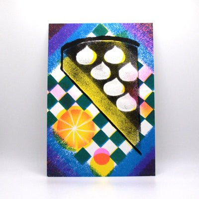 Vase & Pie Slice A5 Print