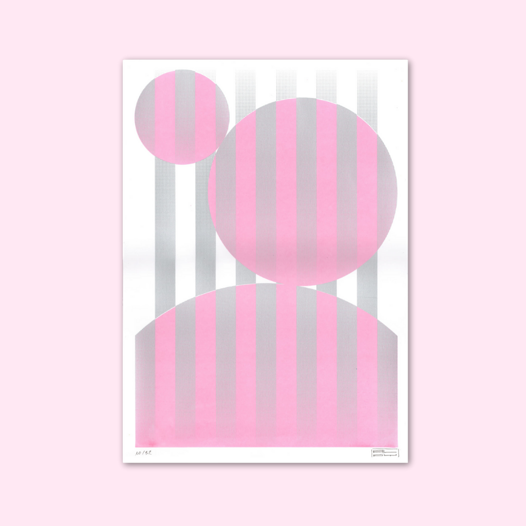 Pink & Silver Screen Print