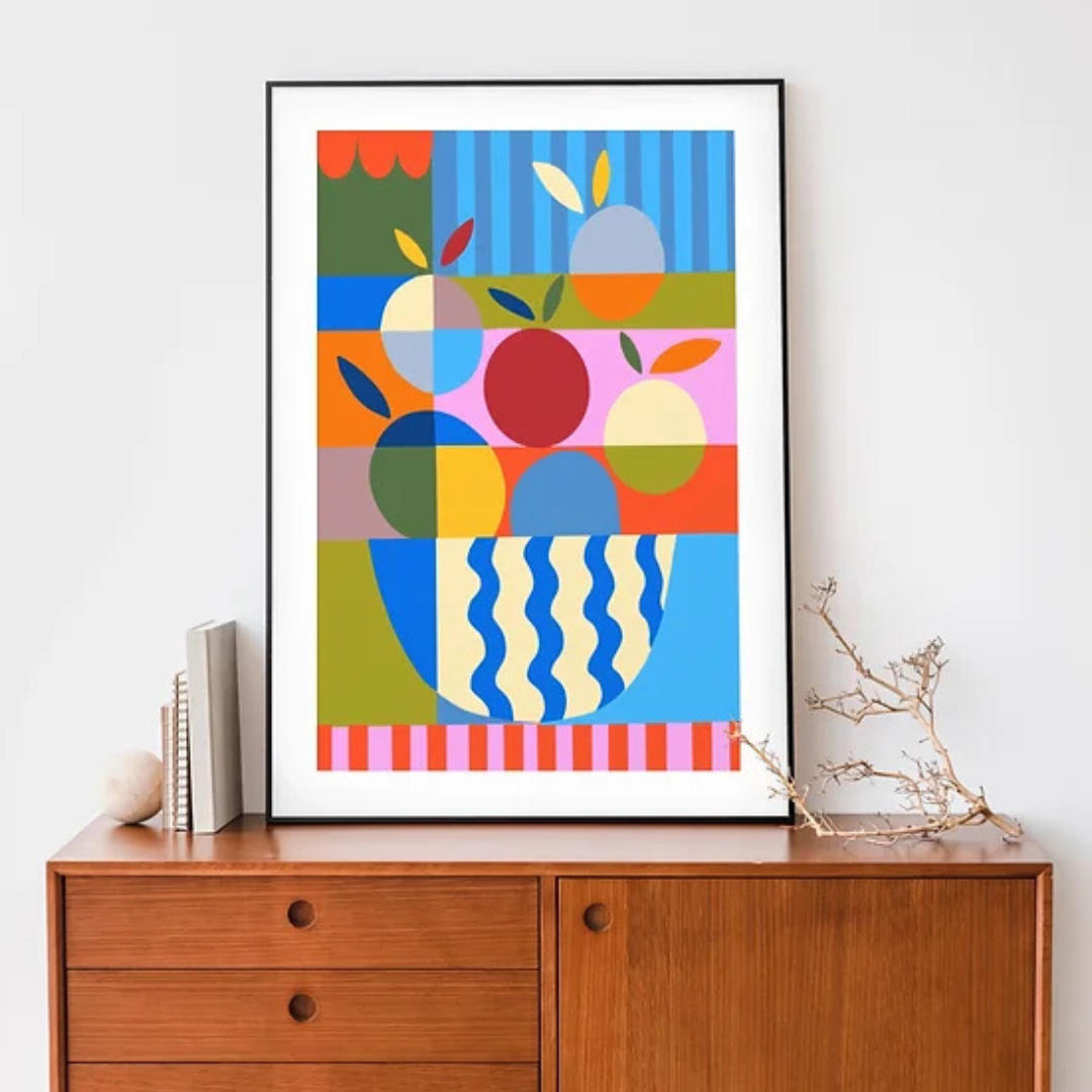 Re-leaf Block Mandarines A3 print Teresa Rego