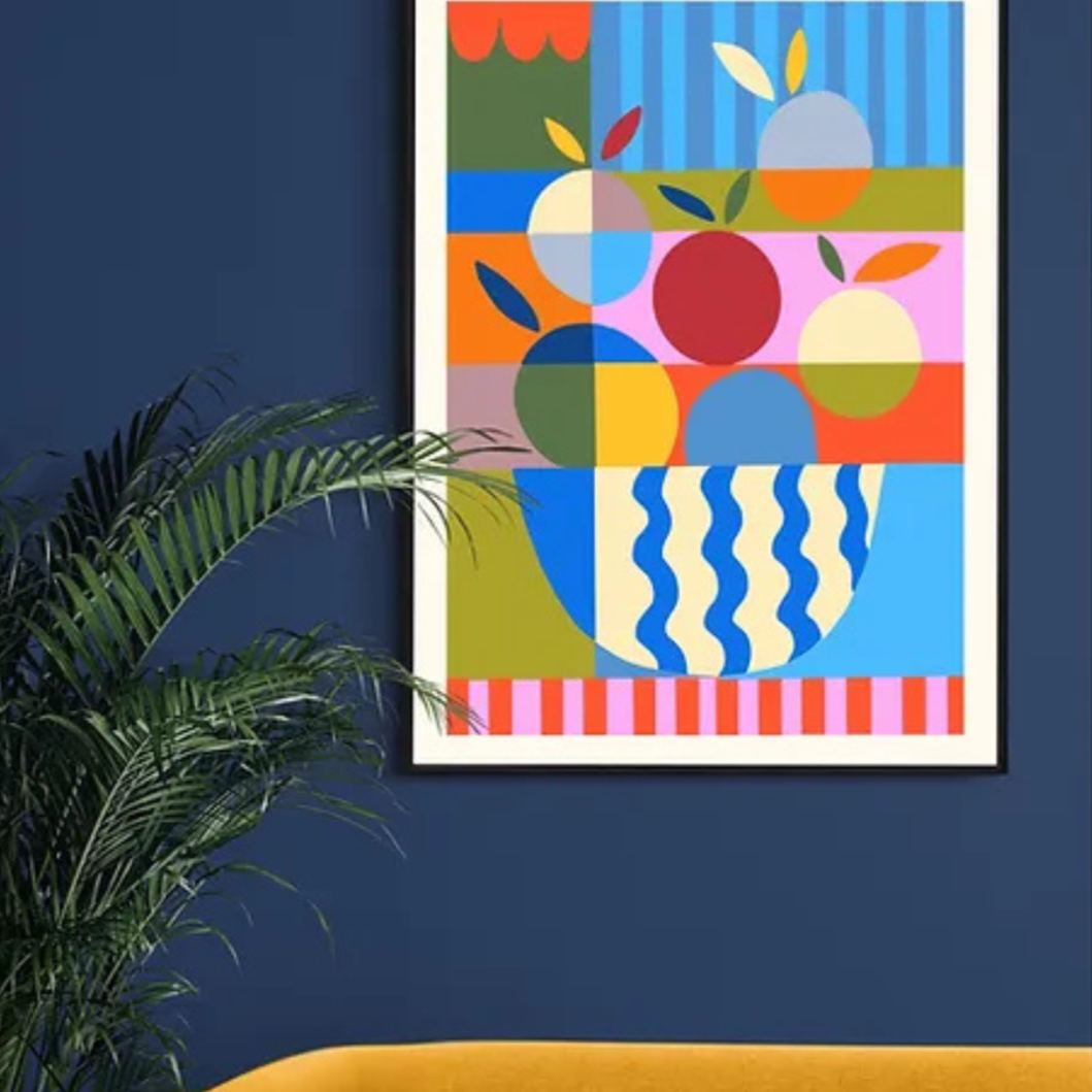 Re-leaf Block Mandarines A3 wall print Teresa Rego