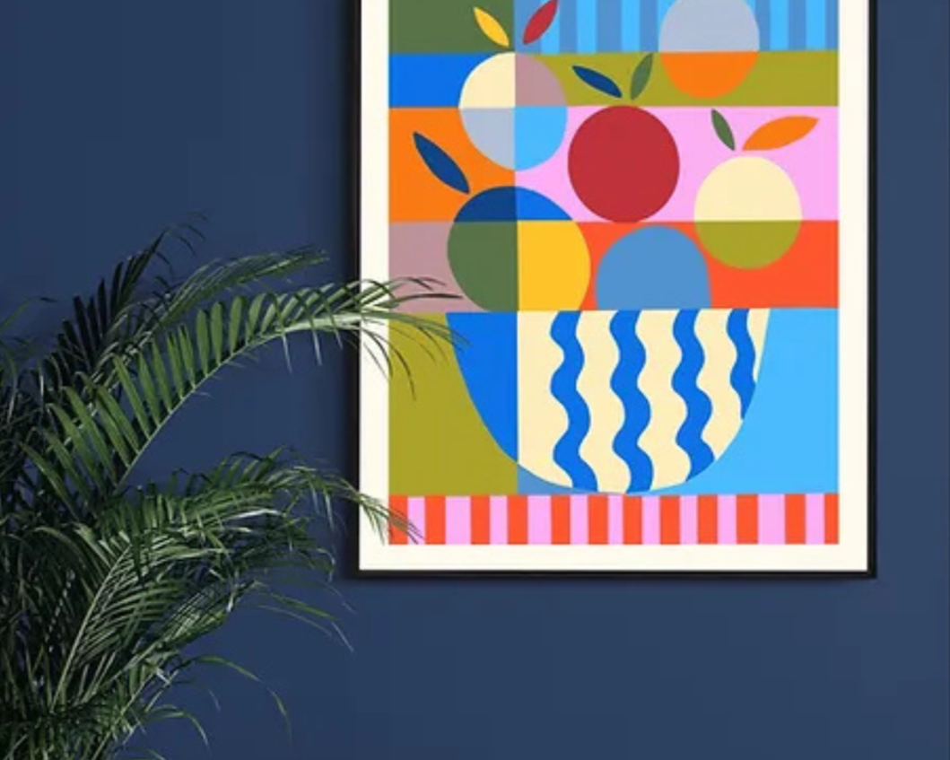 Re-leaf Block Mandarines A3 wall print Teresa Rego