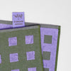 Squares Olive/Lilac Cotton Tea Towel