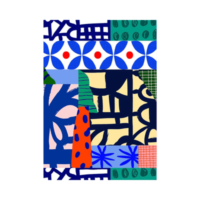 Blue Tiles A4 - Re - leaf