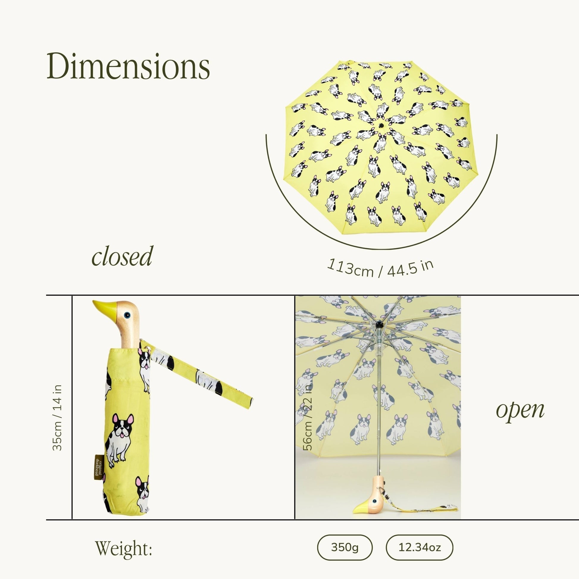 Bulldog Yellow Eco - friendly Umbrella - Re - leaf