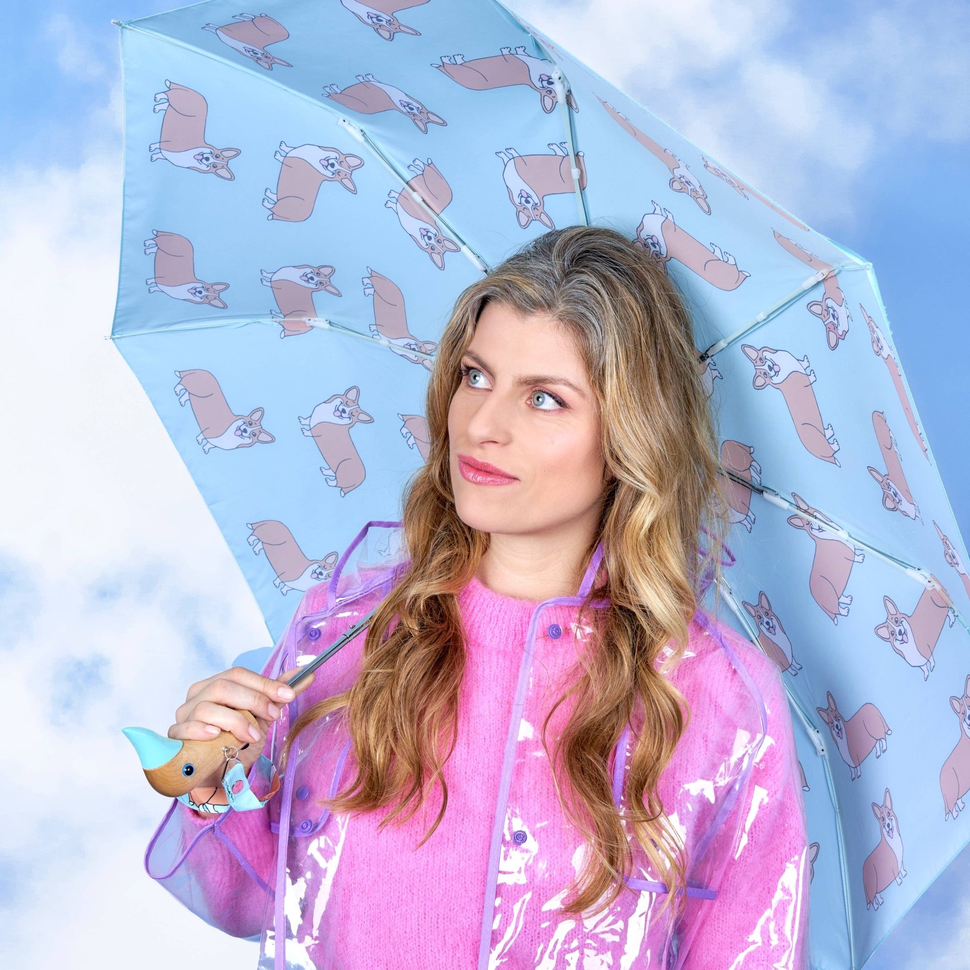 Corgi Mint Eco - friendly Umbrella - Re - leaf