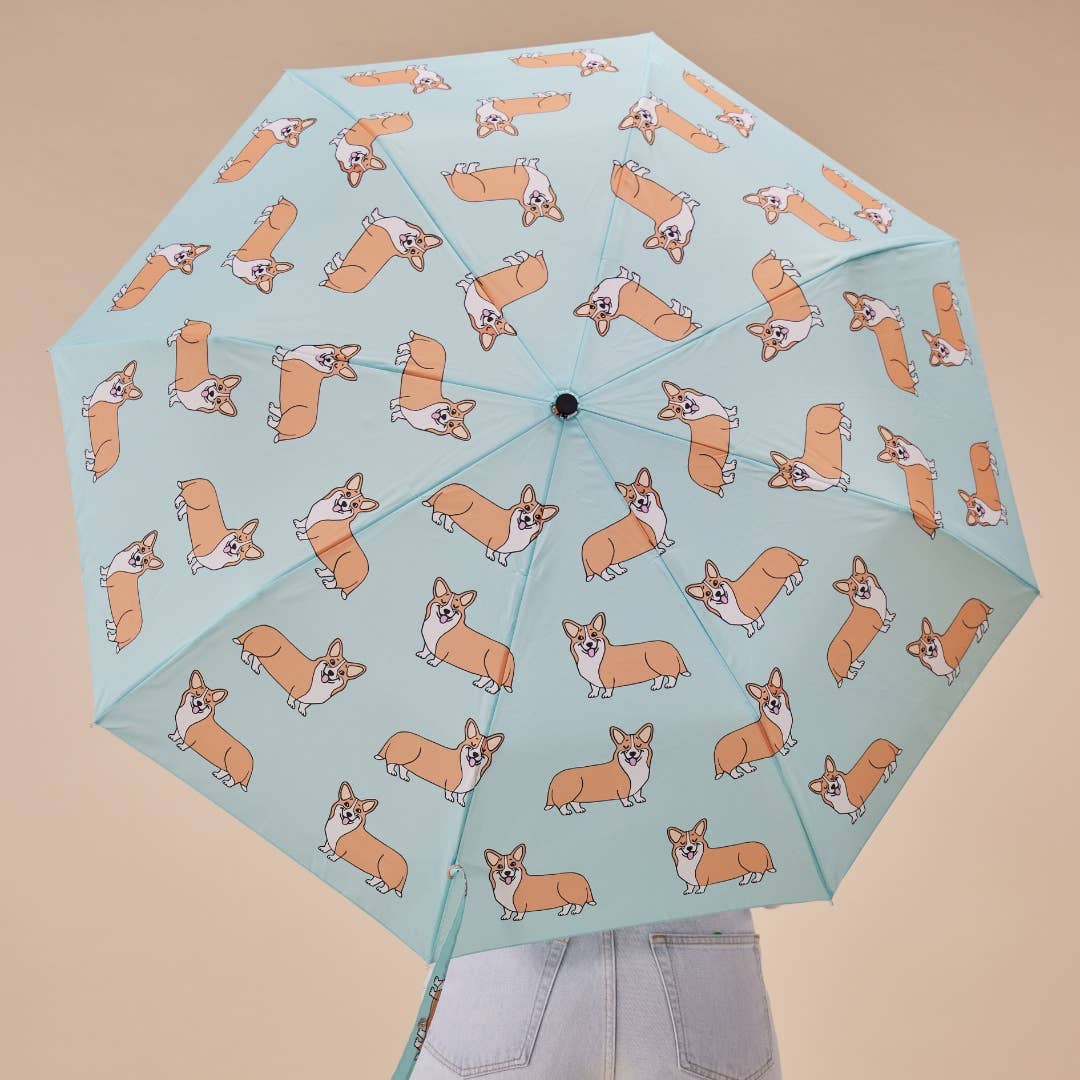 Corgi Mint Eco - friendly Umbrella - Re - leaf