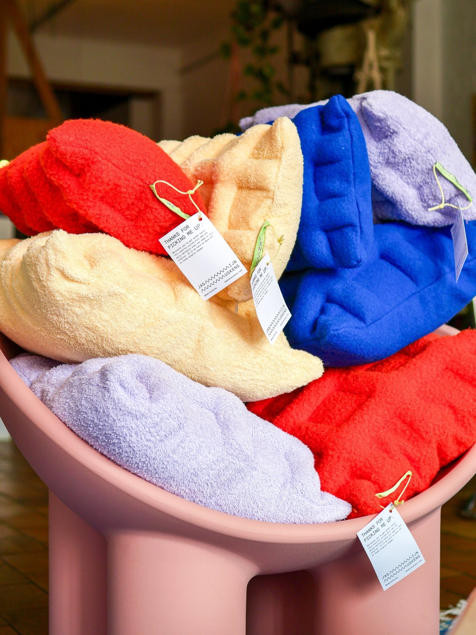 Grid Pillow Tangerine - Re - leaf