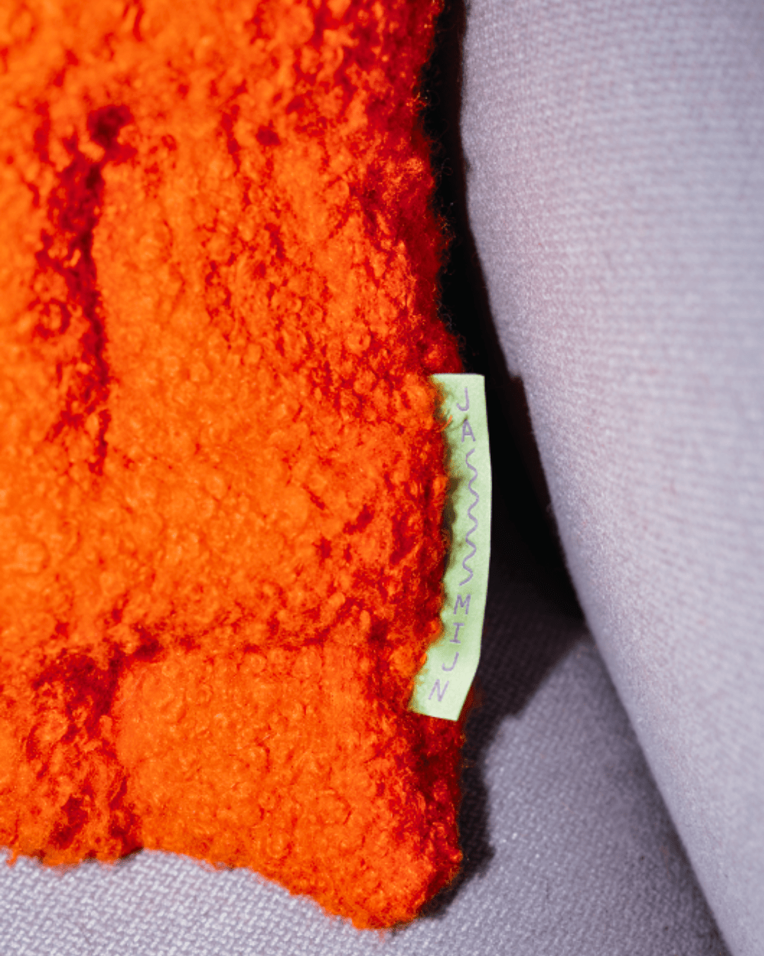 Grid Pillow Tangerine - Re - leaf