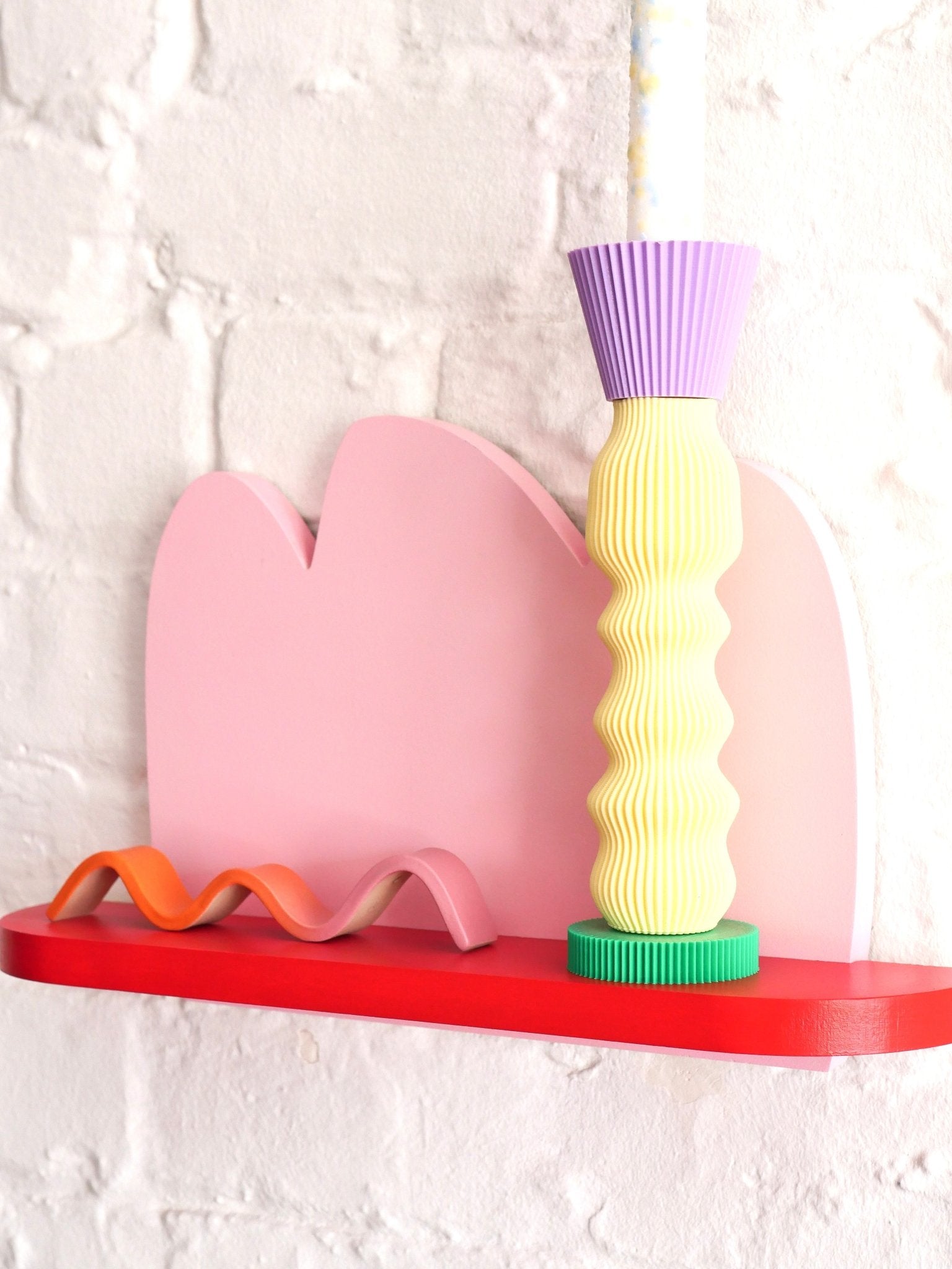 Handmade Colorful Decorative Wall Shelf - Re - leaf
