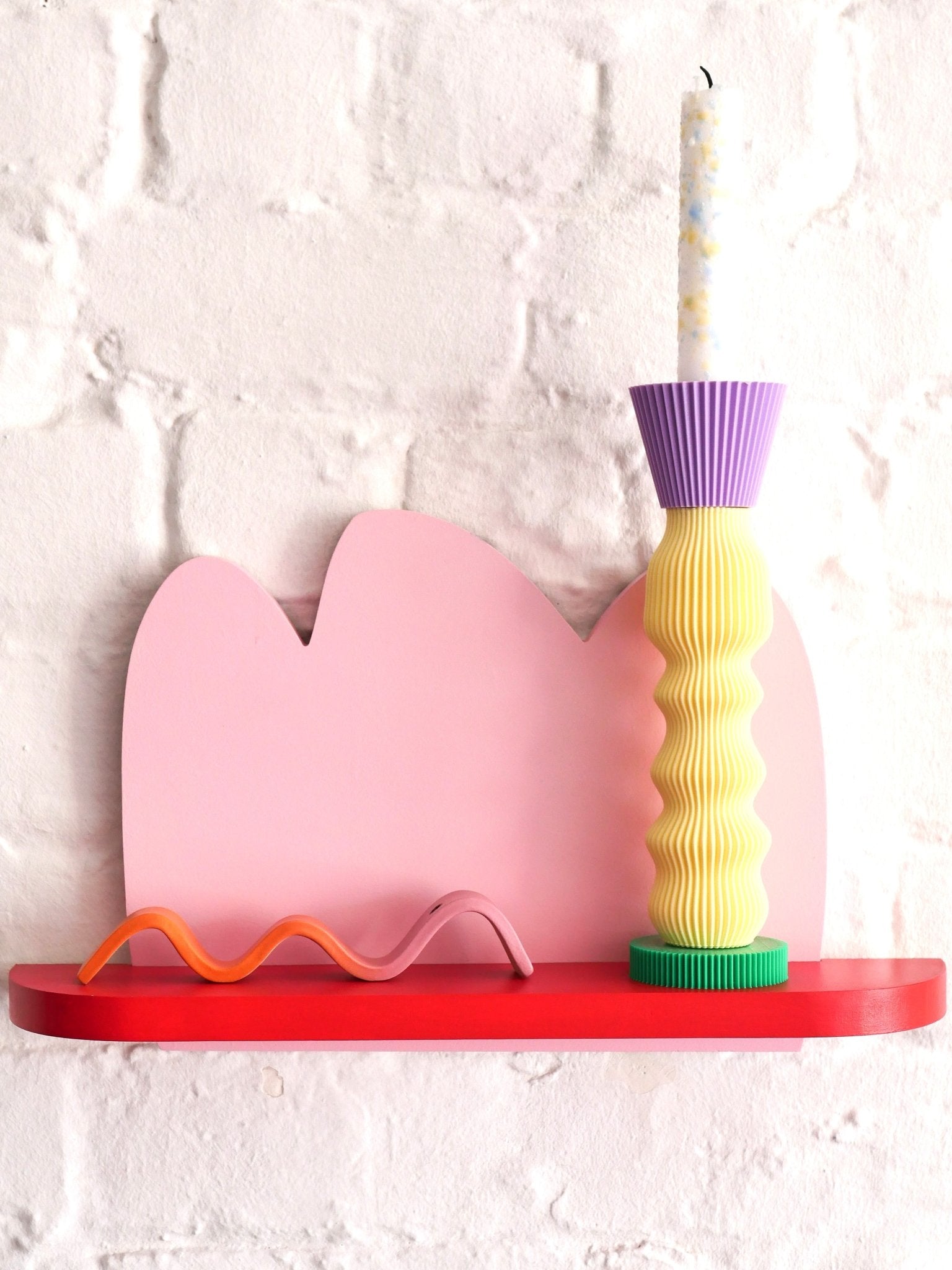 Handmade Colorful Decorative Wall Shelf - Re - leaf