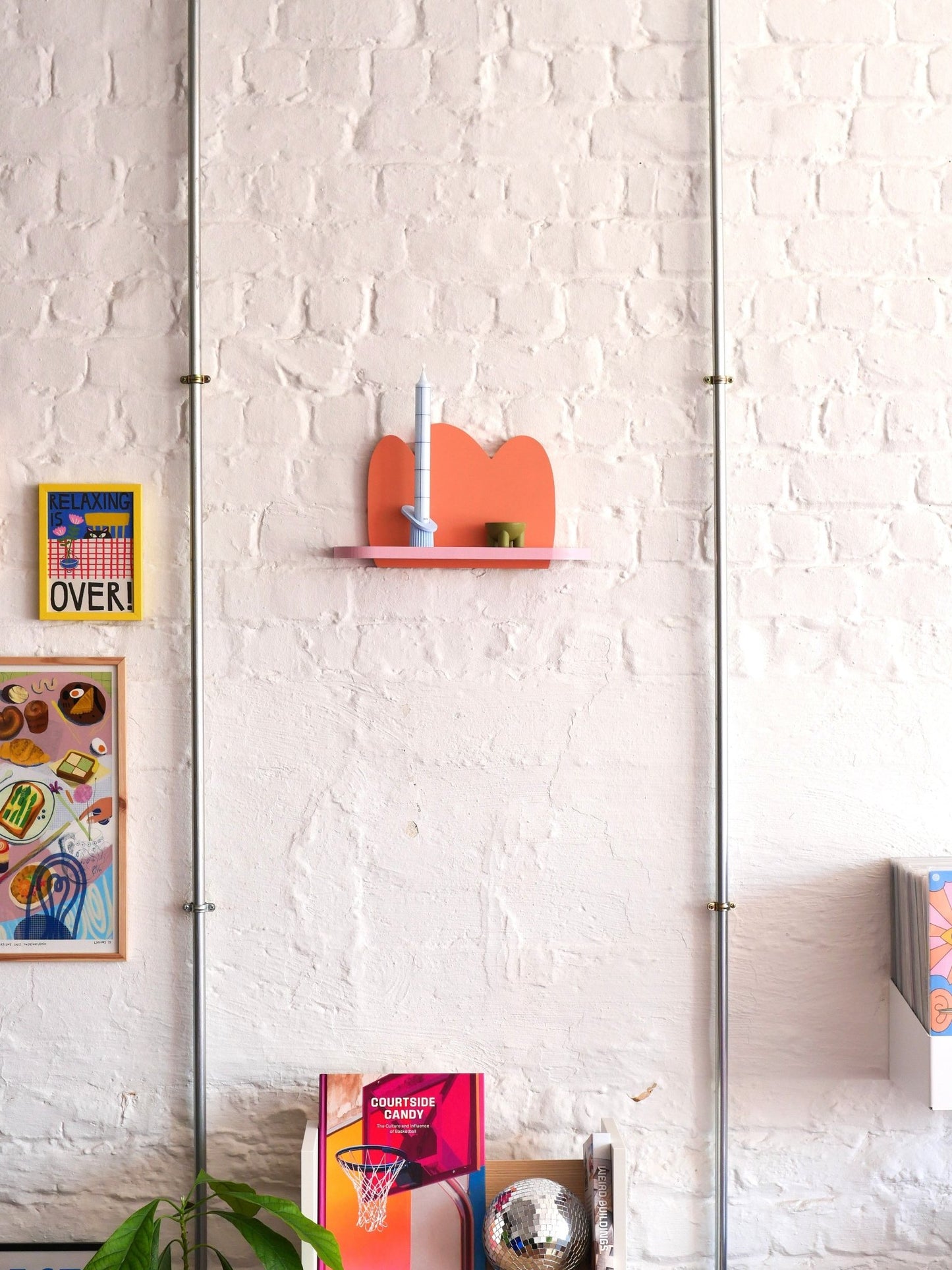 Handmade Colorful Decorative Wall Shelf - Re - leaf