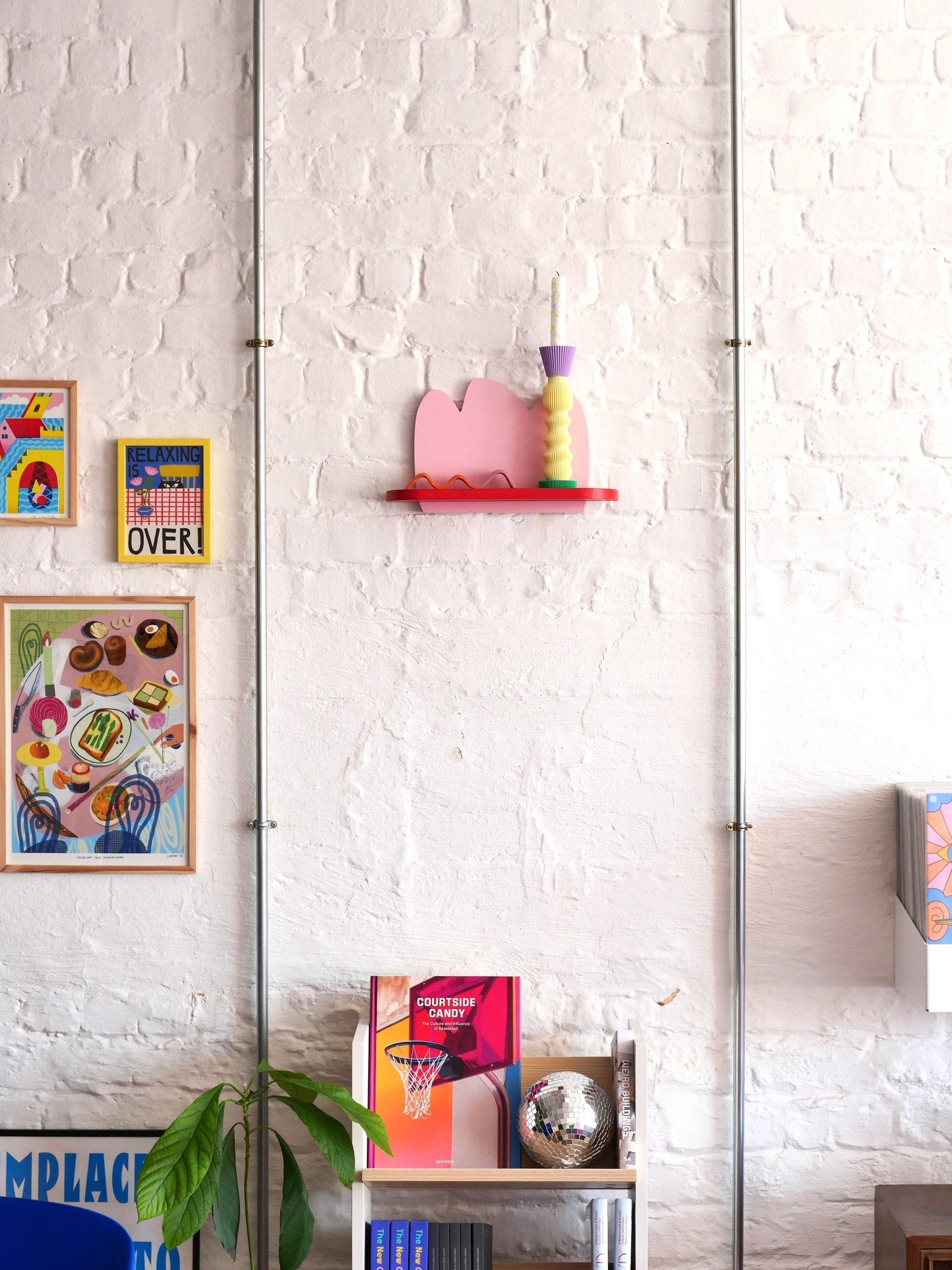 Handmade Colorful Decorative Wall Shelf - Re - leaf