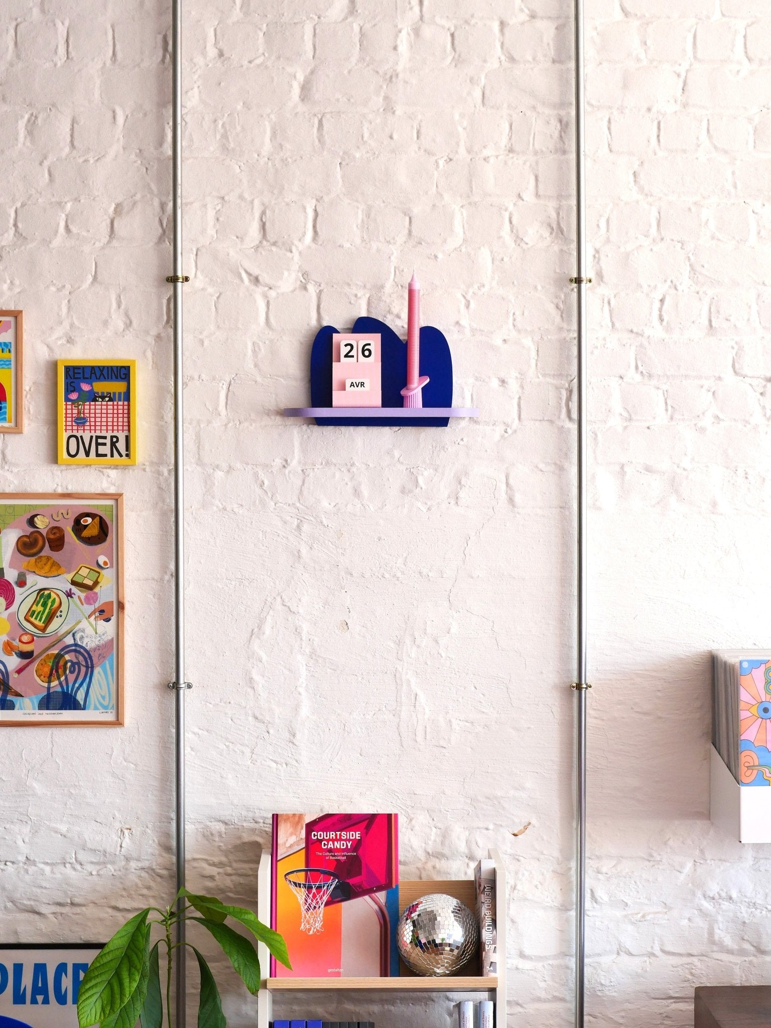 Handmade Colorful Decorative Wall Shelf - Re - leaf
