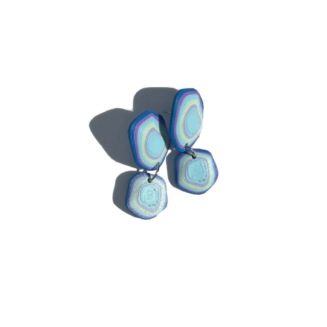 Lava Earrings Blue - Re - leaf