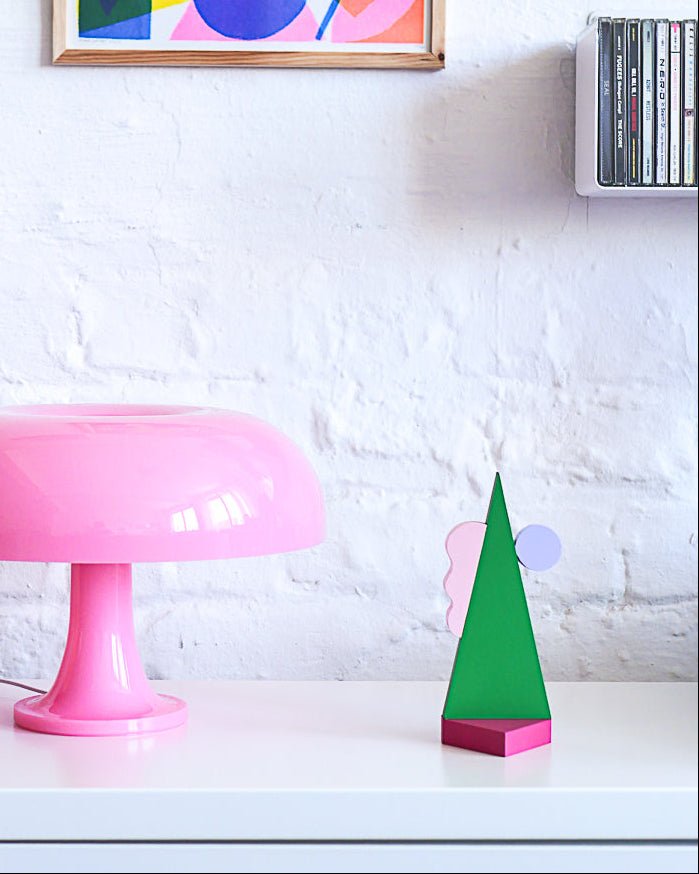 Mini Mem – Handmade Memphis - Inspired Wooden Sculpture - Re - leaf