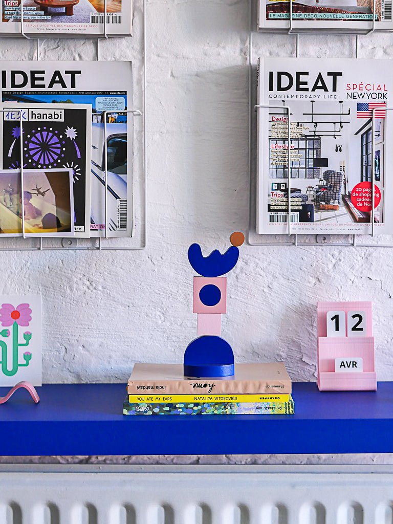 Mini Mem – Handmade Memphis - Inspired Wooden Sculpture - Re - leaf