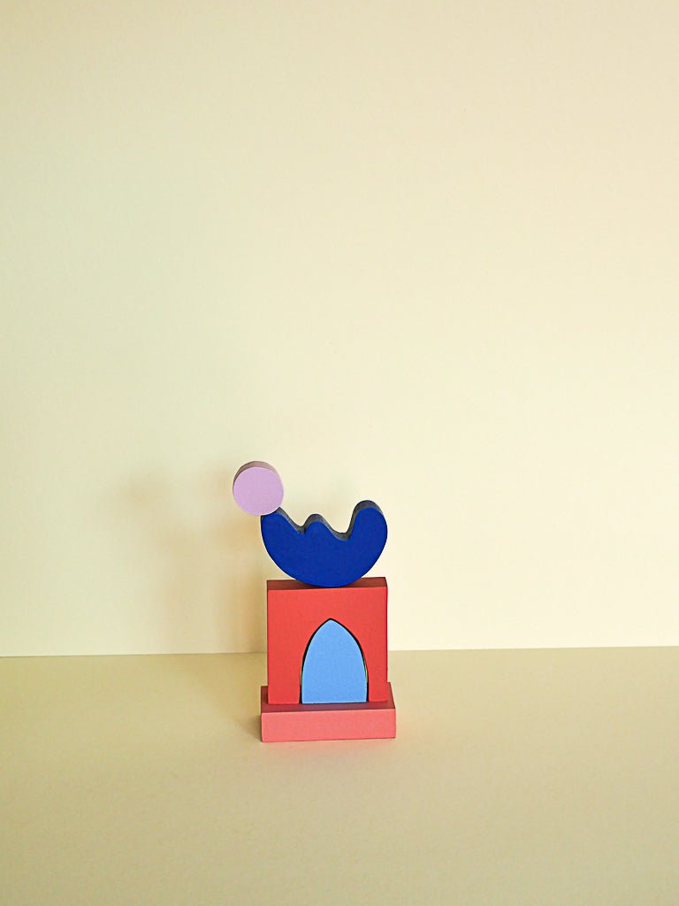 Mini Mem – Handmade Memphis - Inspired Wooden Sculpture - Re - leaf