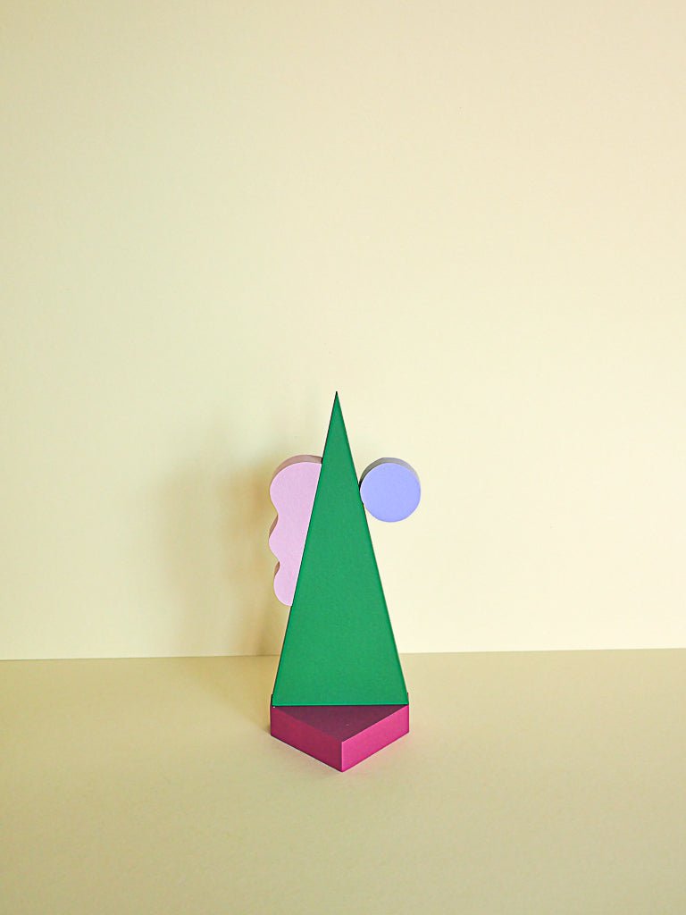 Mini Mem – Handmade Memphis - Inspired Wooden Sculpture - Re - leaf