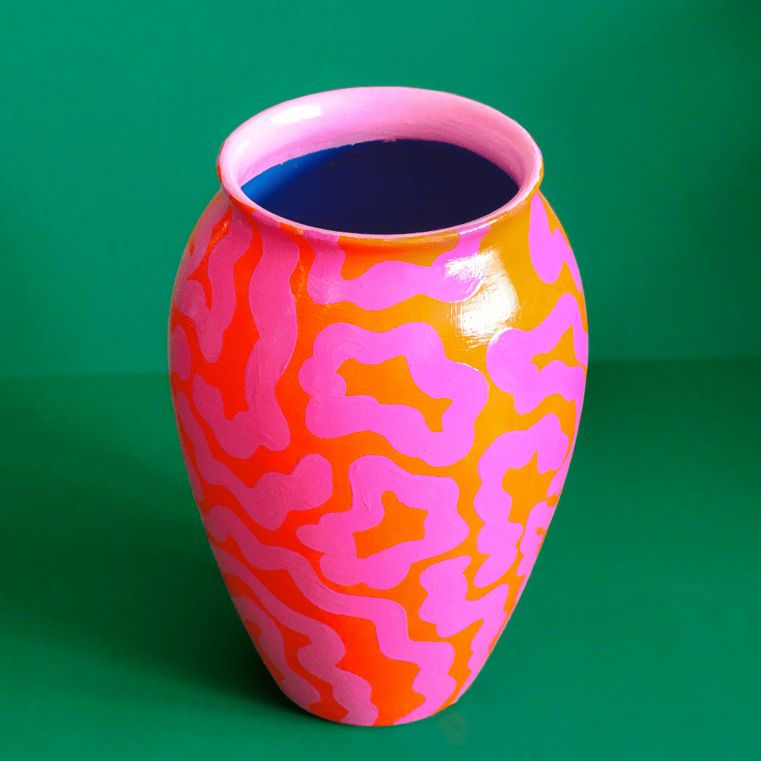 Pink Flame Vase - Re - leaf