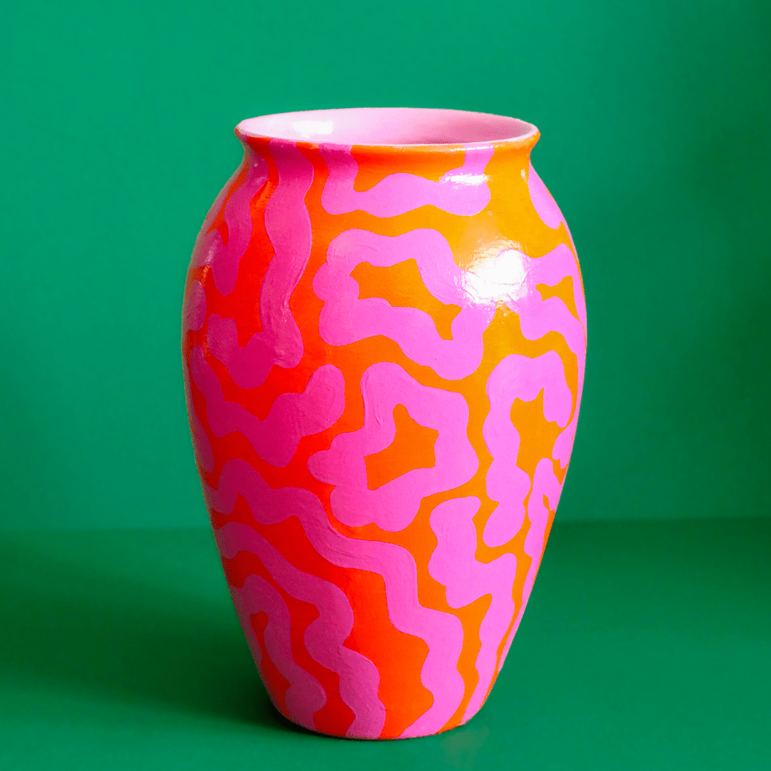 Pink Flame Vase - Re - leaf